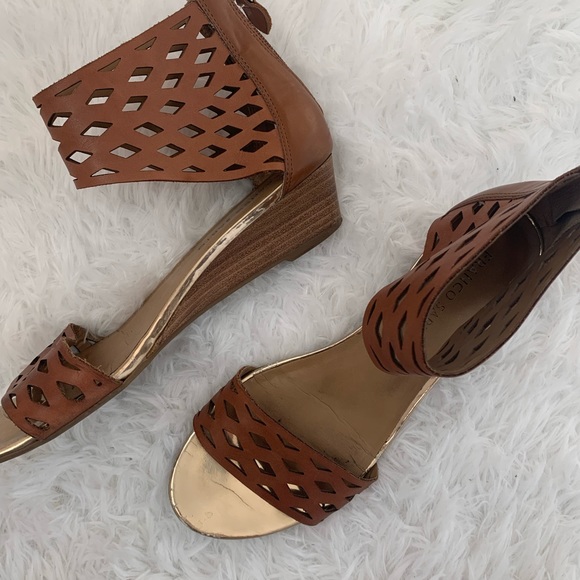 Tiny Wedge Italian Leather sandles - Picture 1 of 4